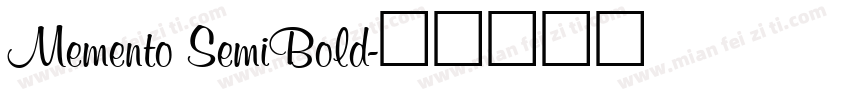 Memento SemiBold字体转换